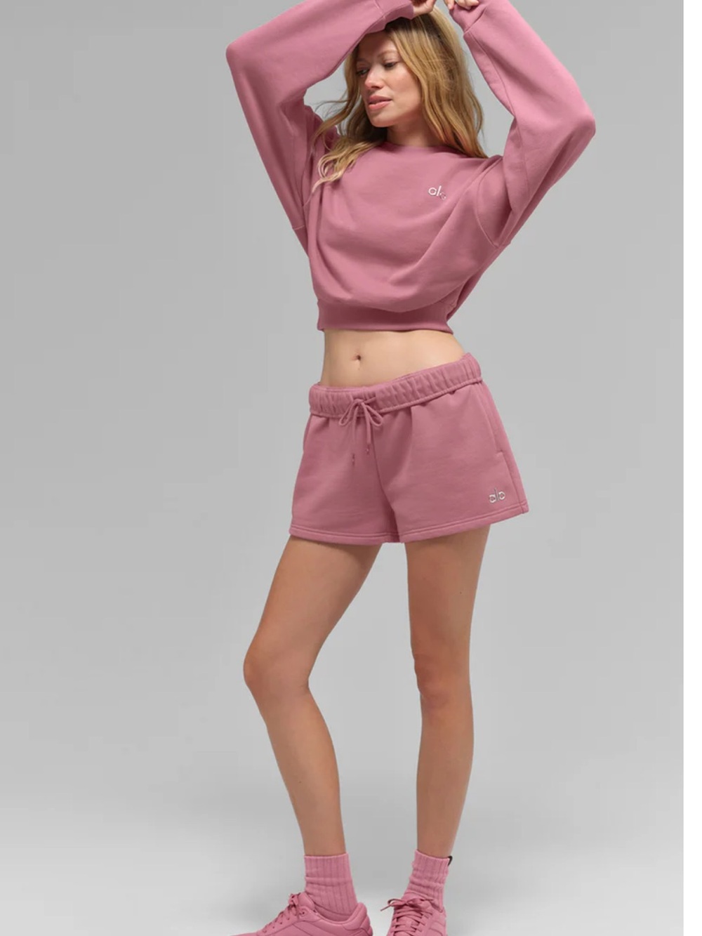 Alo accolade sweat shorts pink wild rose M